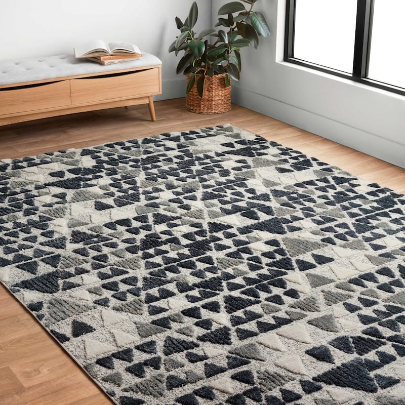 Alexander Home Vail Mid-century Modern Geometric Diamonds Area Rug