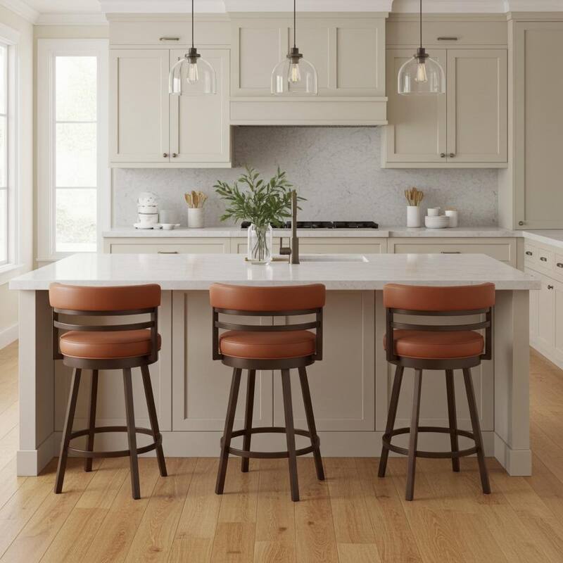 Tempo Furniture Camden Swivel 26" Counterstool w/ Fully Welded Metal Frame (Commercial Grade) by Furnish Theory (Various Colors)