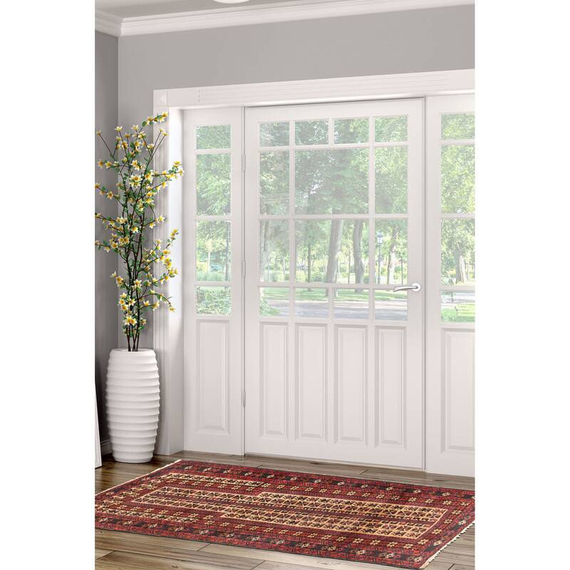 ECARPETGALLERY Hand-knotted Teimani Beige Wool Rug - 2'8 x 4'4