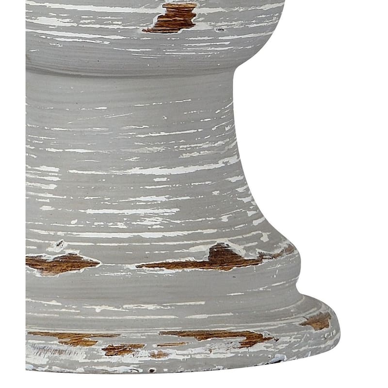 Bonnie 14" Table Lamp with Linen Shade, Distressed Gray (Set of 2)