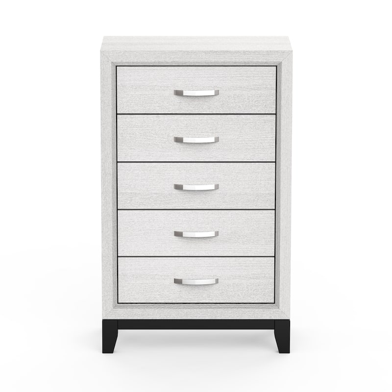 Modern Solid Wood Chest Drawers with 5-Drawer - N/A