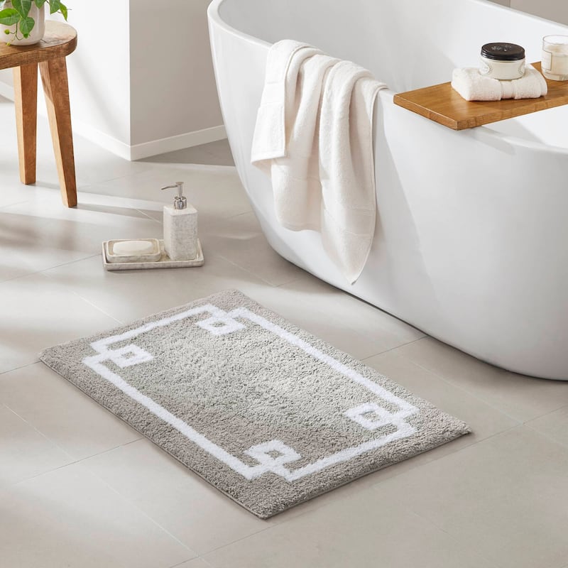 Madison Park Ethan Cotton Tufted Bath Rug - 20 x 30 - Grey