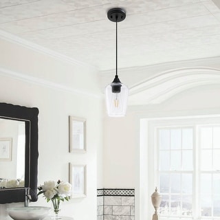 CO-Z 1-light Glass Pendant Light with Adjustable Cord - Bed Bath & Beyond - 30709060