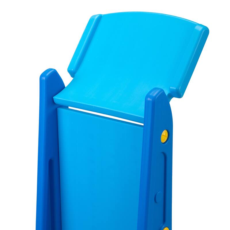 3 in 1 Kids Climber & Slide, Toddler Play Set W/ Basketball Hoop, Blue