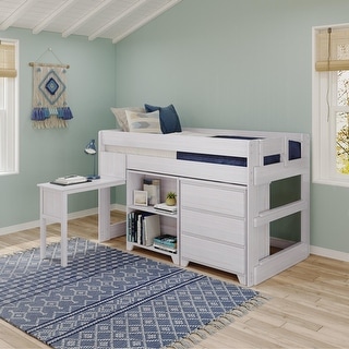Low loft bed with dresser online