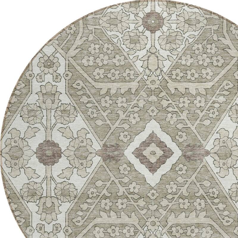 HomeRoots Floral Transitional Rectangle Outdoor Rug
