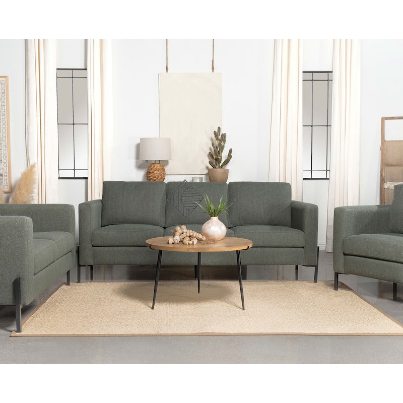 Tilly Contemporary Fabric Upholstered Track Arm Sofa