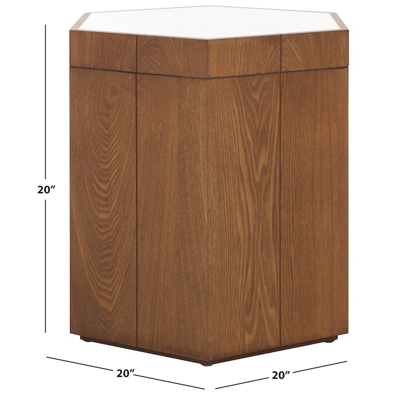 SAFAVIEH Iris Hexagon Storage Accent Table (Fully Assembled) - 20 In. W x 20 In. D x 20 In.H - 20Wx20Dx20H
