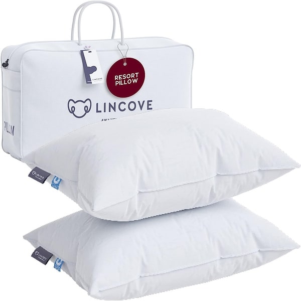slide 2 of 8, Canadian Resort Pillow Down Alternative Bed Pillows Jumbo - Set of 2