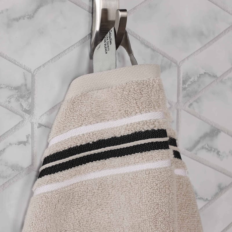 Superior Sadie Zero Twist Cotton Solid and Floral Hand Towel Set of 6