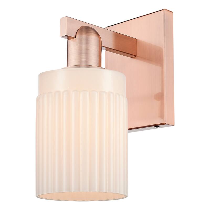 Innovations Lighting 716-1W-11-5 Hadley Sconce Hadley 11" Tall Wall - Antique Copper / Matte White