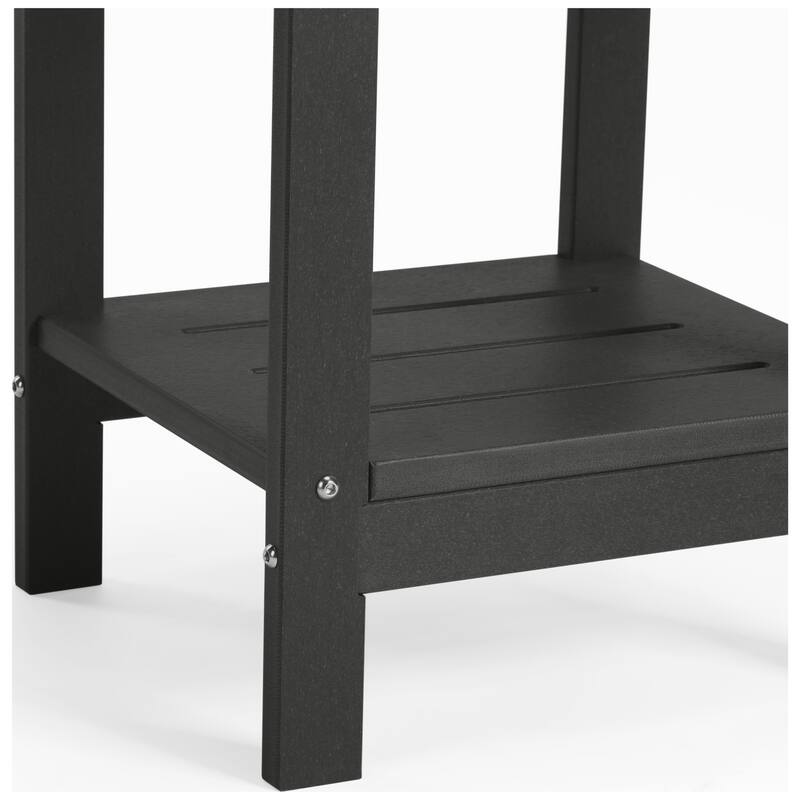 Brighton Outdoor Poly Two Shelf Side Table