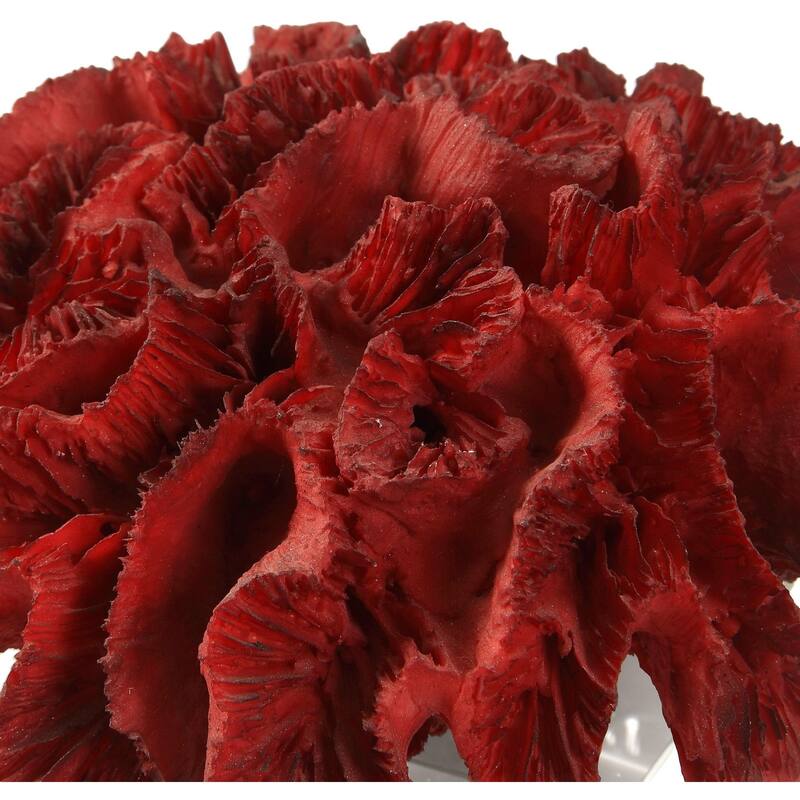 Uttermost Red Coral Cluster Nautical Ocean Designer Cast Sculpture on