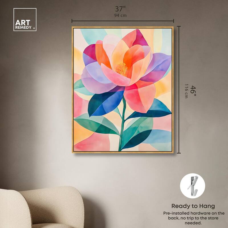 Ail Geofloral II Canvas by Art Remedy
