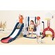 preview thumbnail 19 of 23, Toddler Slide and Swing Set 7 in 1 with Basketball Hoop