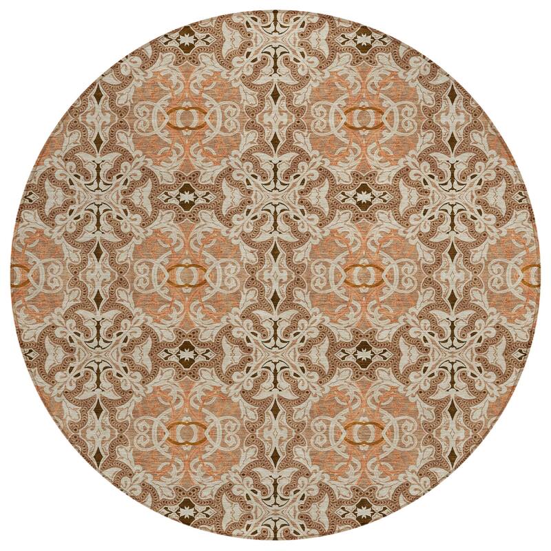 Machine Washable Indoor/ Outdoor Chantille Traditional Medallions Rug
