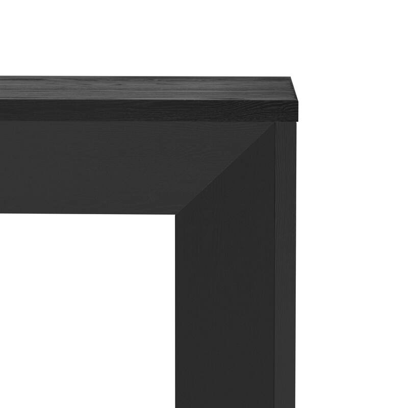 59" Console Table with Fireplace Look & Wood Veneer