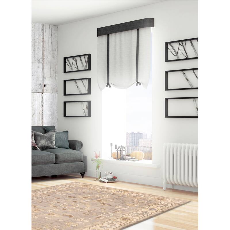 ECARPETGALLERY Hand-knotted Royal Oushak Light Grey Wool Rug - 9'0 x 11'11