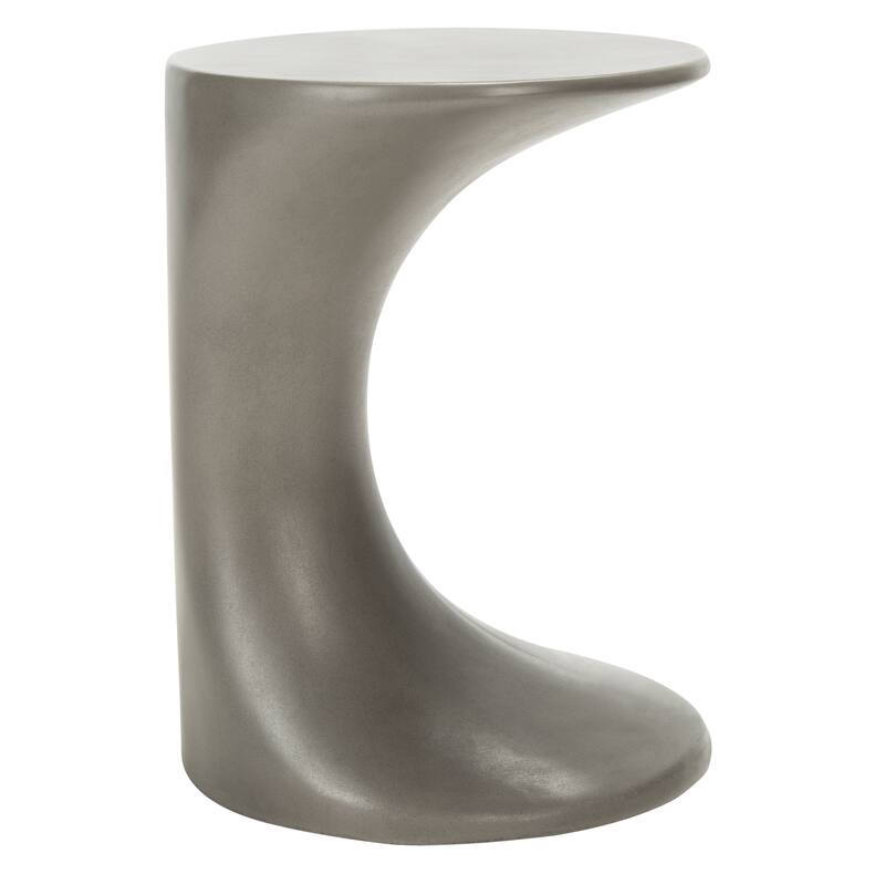 SAFAVIEH Outdoor Aloyse Concrete Accent Table - 13.78" W x 13.78" L x 18.11" H - 14Wx14Dx18H