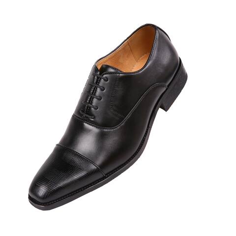 Amali Men's Smooth Cap Toe Oxford Dress Shoes