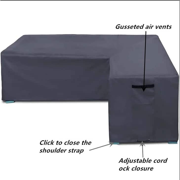 Waterproof Chaise Lounge Cover, Patio Lounge Chair Cover,Windproof Outdoor Lounge Chair Covers,Beach Pool Lounge Cover