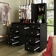 preview thumbnail 21 of 38, Luxurious LED Makeup Vanity with 9 Drawers Elegant Makeup Station Black