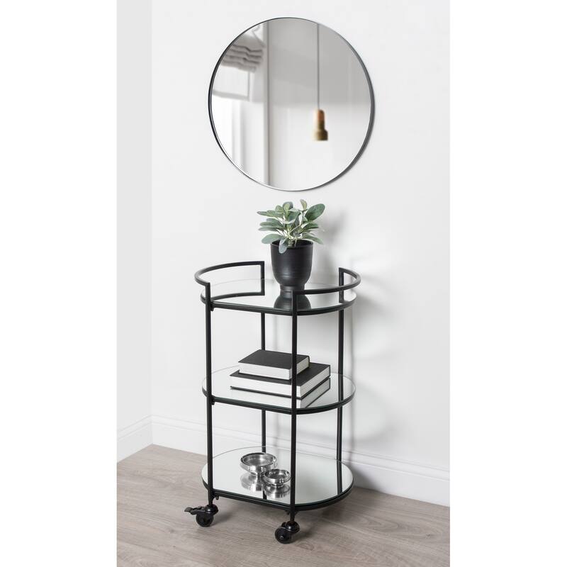 Kate and Laurel Vasseur Metal Bar Cart - 19x15x30