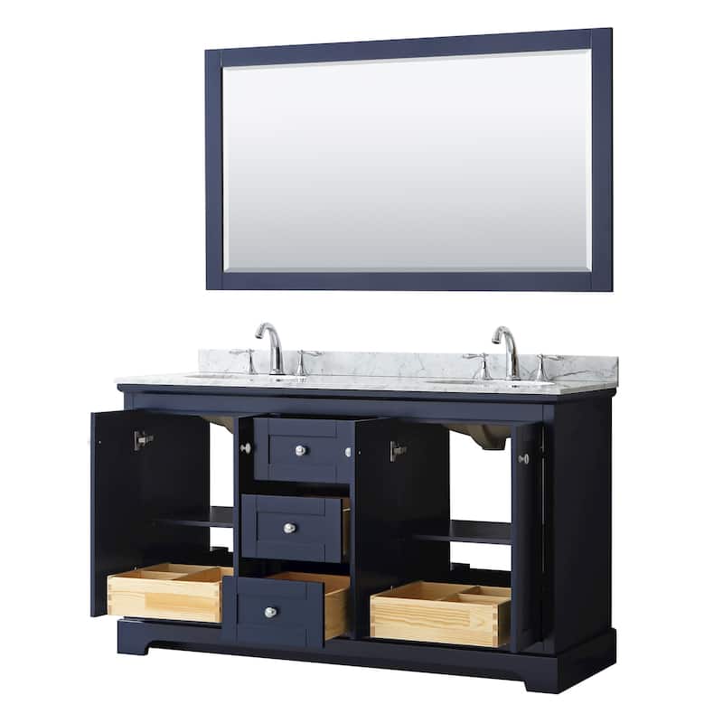 Wyndham Collection Avery 60" Free Standing Double Basin Vanity Set