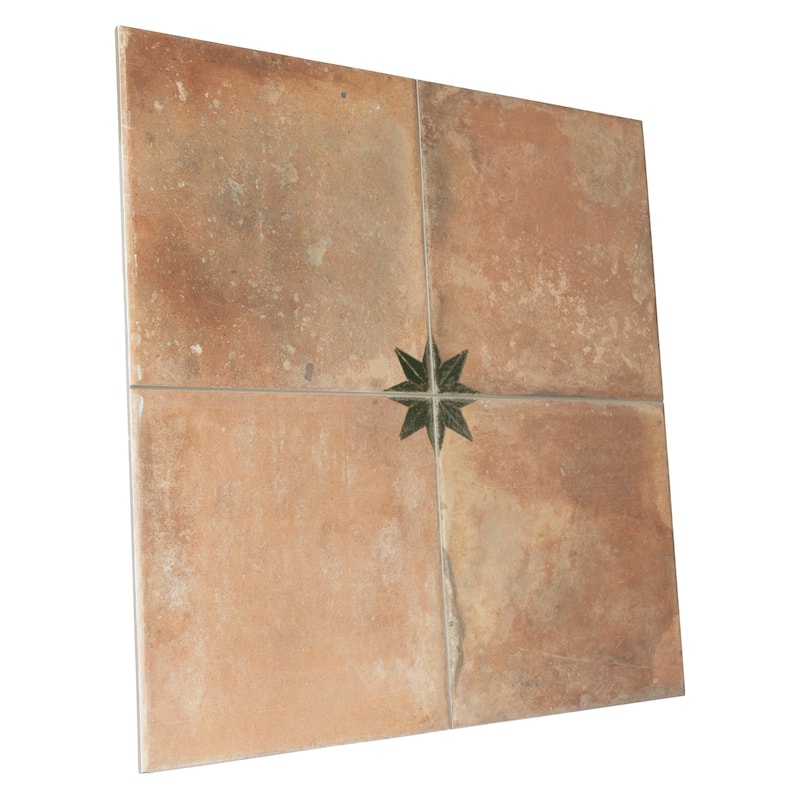 Merola Tile Kings Nonna with Sage Star 17-7/8" x 17-7/8" Porcelain Floor and Wall Tile