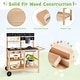 preview thumbnail 7 of 7, Outdoor Fir Wood Play Kitchen with Blackboard and Planting Pots-Natural - Multi