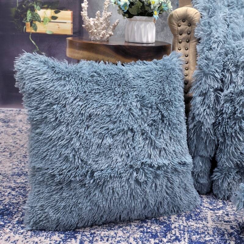 Halsted Shaggy FauxFur 3-piece Throw and Pillow Shell Set