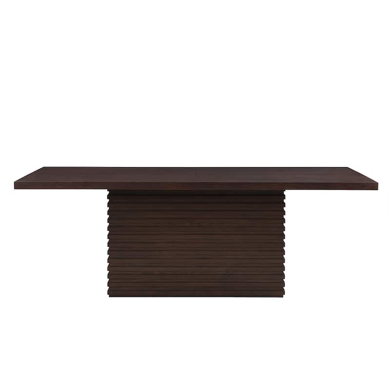 Christopher Knight Home - Coad Modern Wood Dining Table with Rectangular Pillar Base