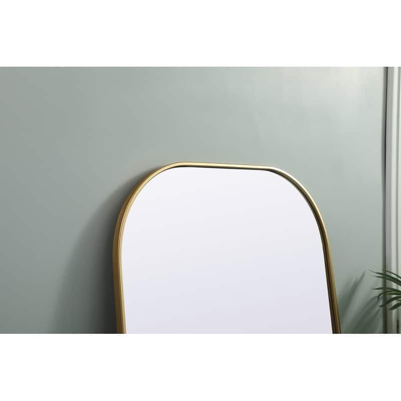 Indigo Home Metal Frame Arch Full Length Mirror 32x66 Inch