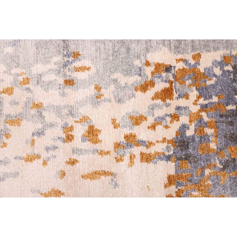 ECARPETGALLERY Hand-knotted Legacy Grey Silk Rug - 6'6 x 9'8