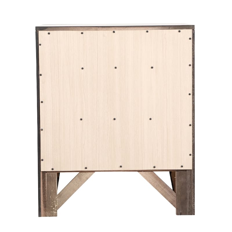 3-Drawer Wooden Nightstand - 28" - Black