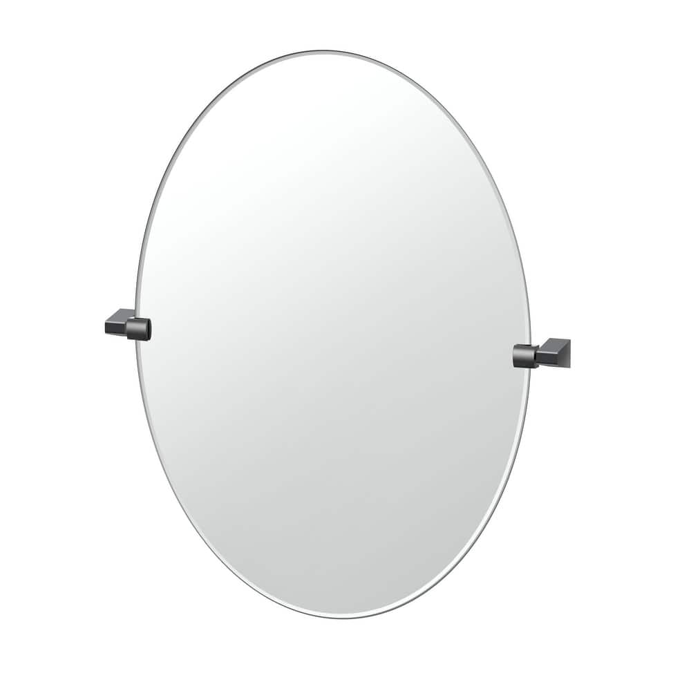 Gatco 5659LG A-Line 32" x 27-1/8" Contemporary Oval Frameless Bathroom