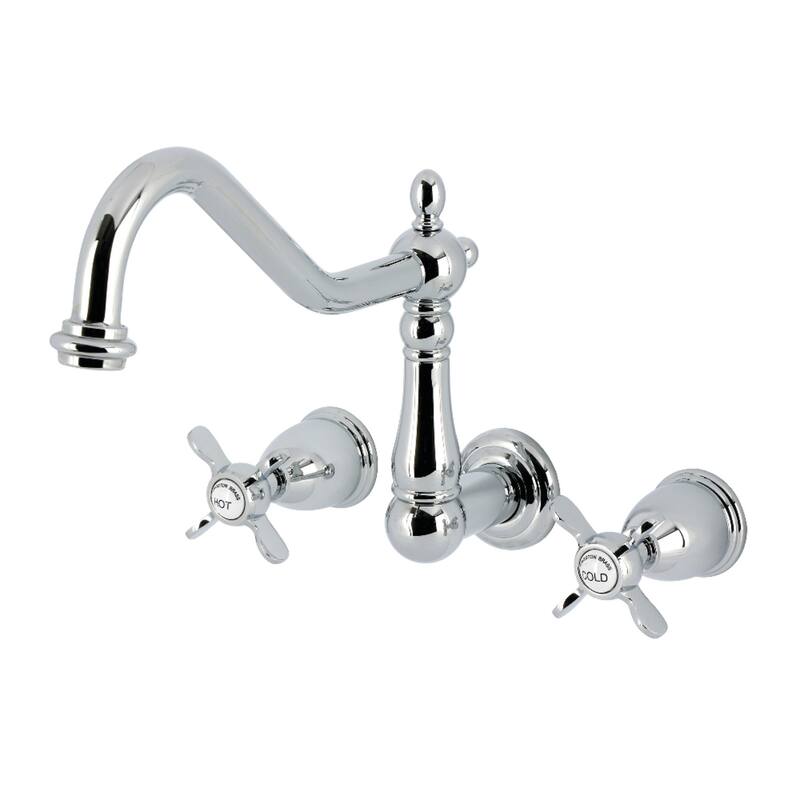 Kingston Brass Essex Two-Handle Wall Mount Roman Tub Faucet - Polished Chrome