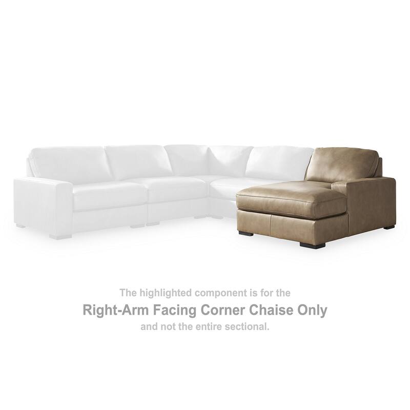Signature Design by Ashley Veronella Brown 5-Piece Sectional with Chaise - 130" W x 122" D x 39" H