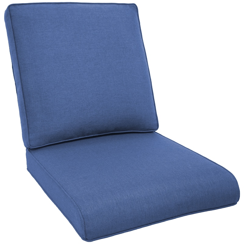Outdoor Chair Cushions Deep Seat Cushions Set - Blue - without buckle style