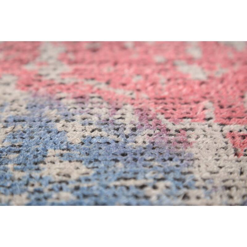 Contemporary Abstract Oriental Runner Rug Handmade Wool Carpet - 2'11"x 8'3"