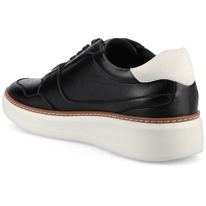 Vance Mens Hustle Perforated Low Top Court Sneaker