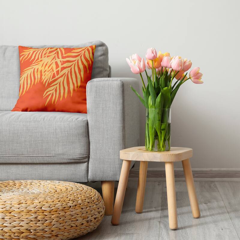 Blowing Palm Fronds Decorative Throw Pillow