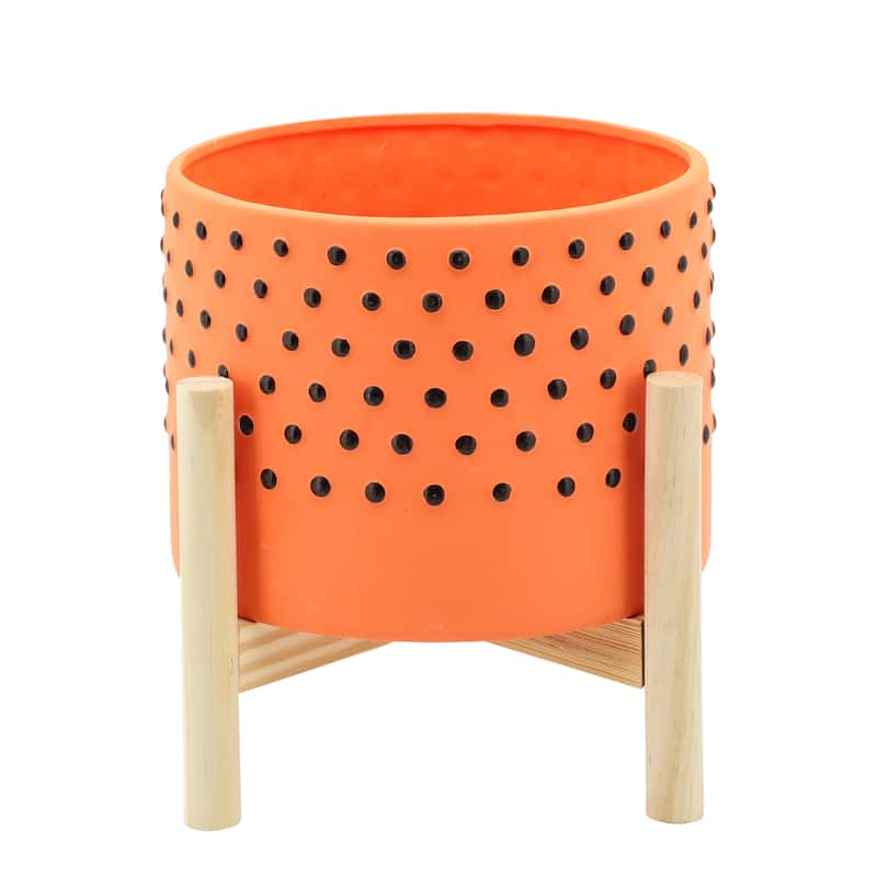 Sagebrook Home Handmade Ceramic Planter with Stand