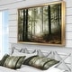 preview thumbnail 4 of 10, Designart "Light in Dense Fall Forest with Fog" Landscape Art Print Framed Canvas