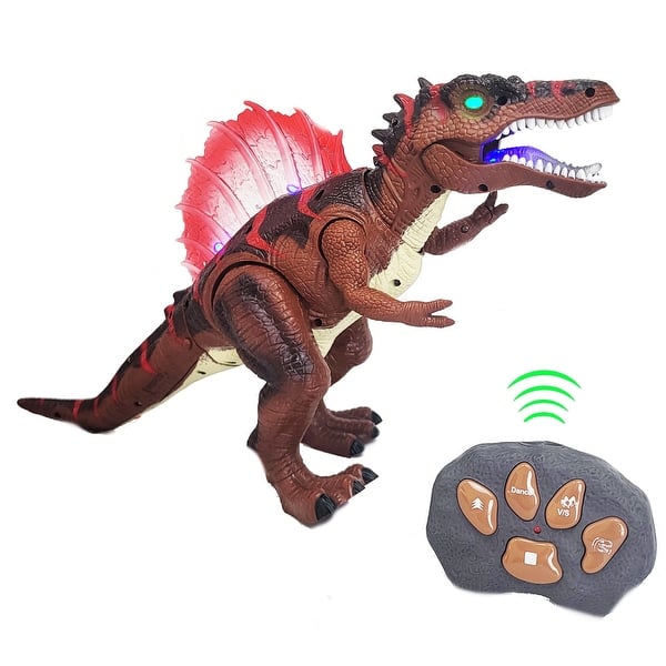 slide 2 of 14, Walking and Shake Head with Roar Sound and Light Dinosaur Toy