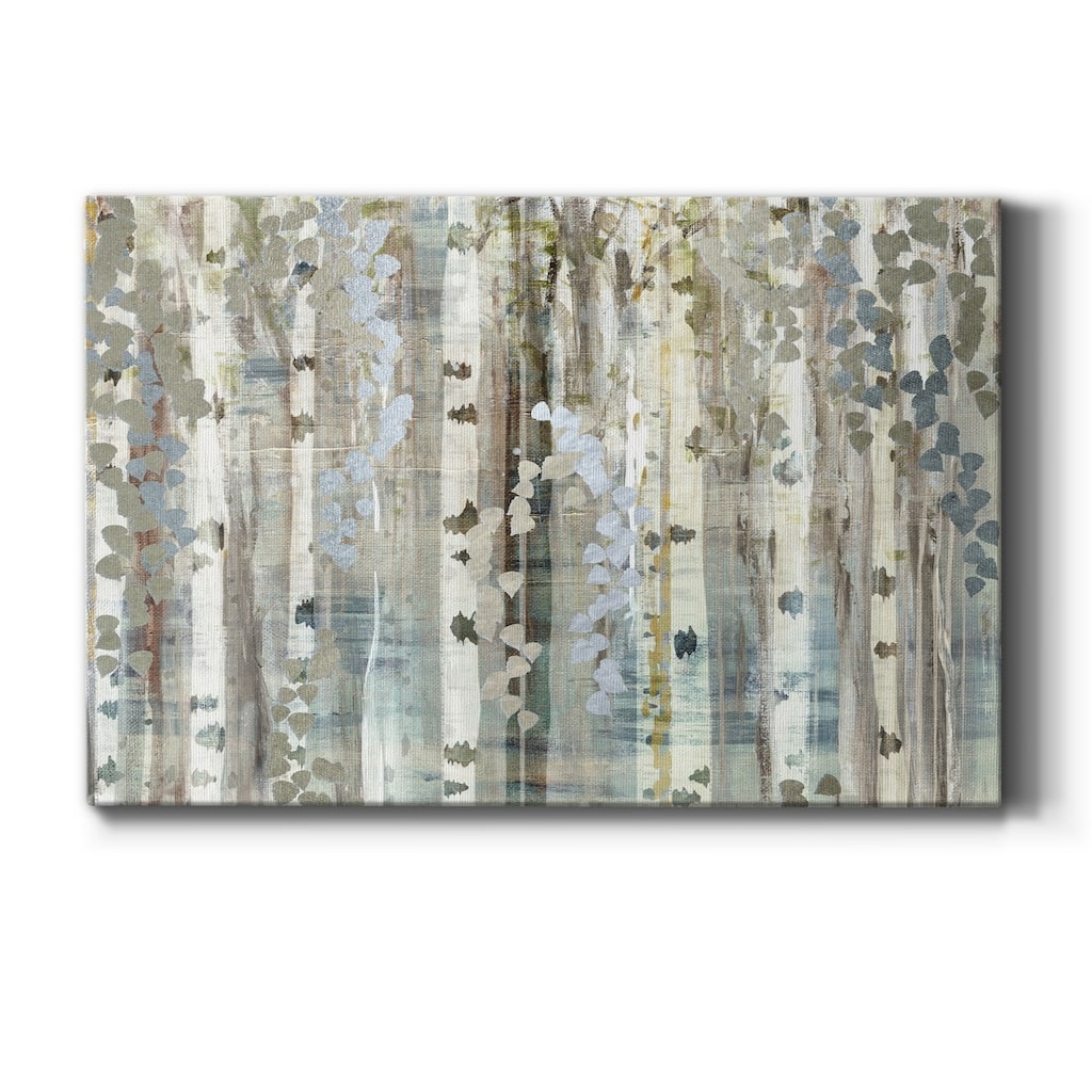 Birch Wood Meadow Premium Gallery Wrapped Canvas - Ready to Hang
