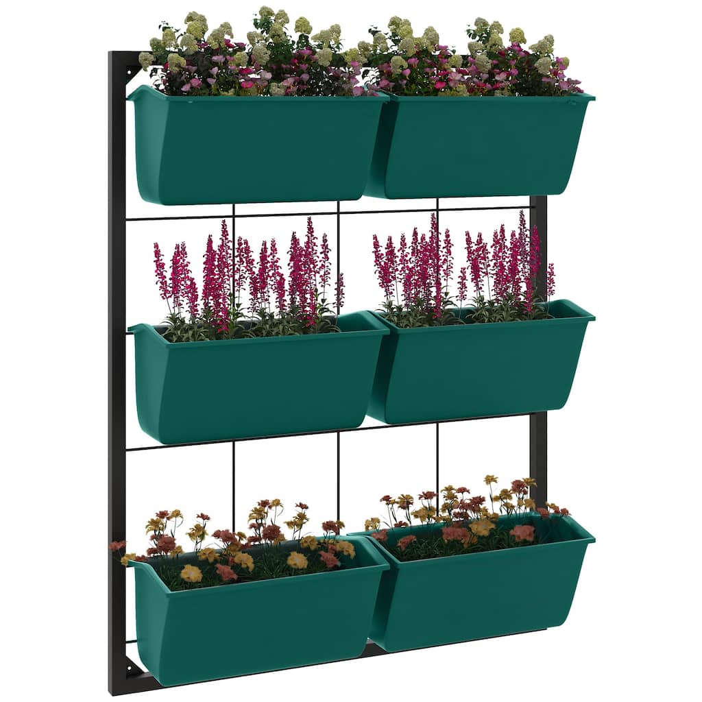 3-Tier Self-Draining Indoor/Outdoor Vertical Garden Planter with 6 Pot