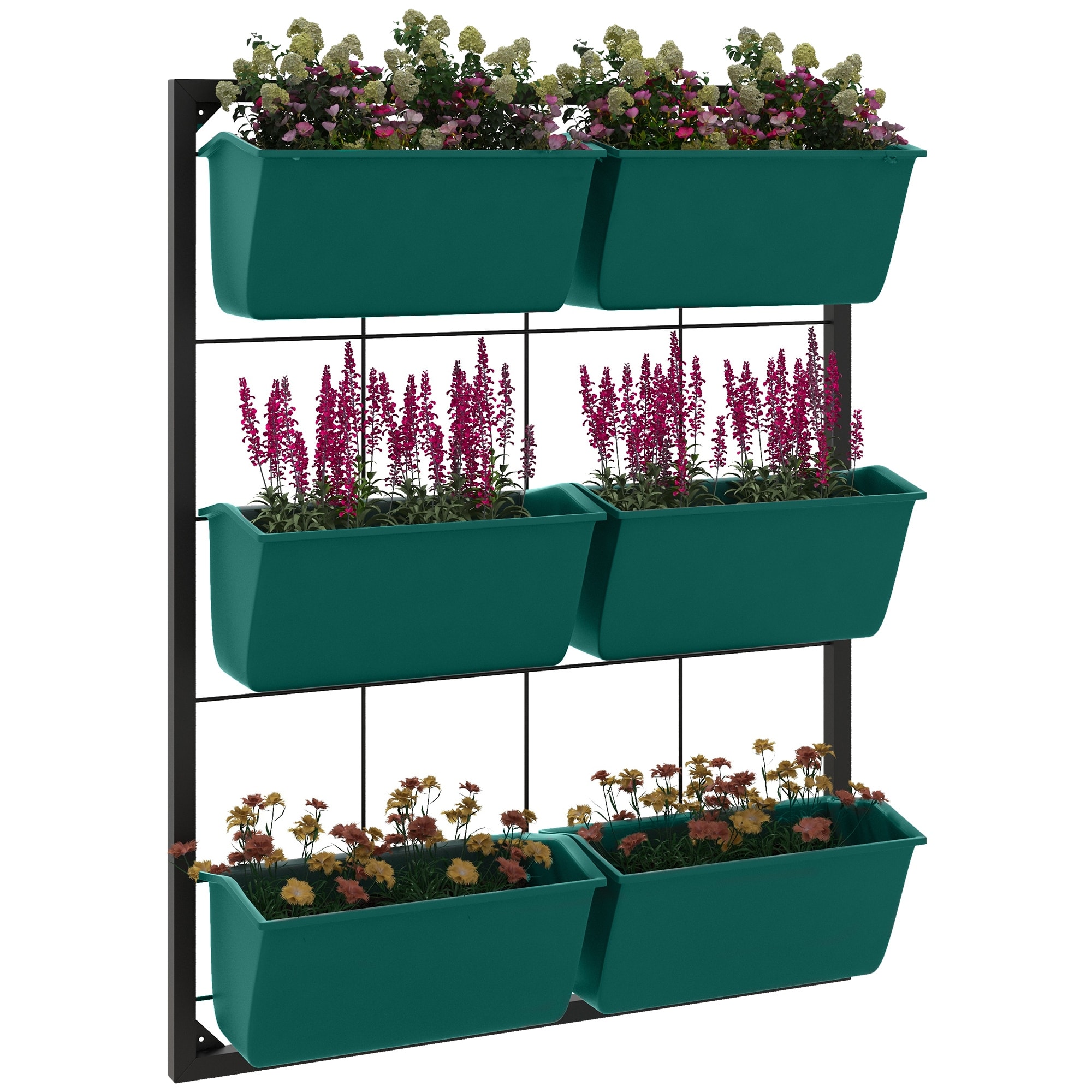 3-Tier Self-Draining Indoor/Outdoor Vertical Garden Planter with 6 Pot