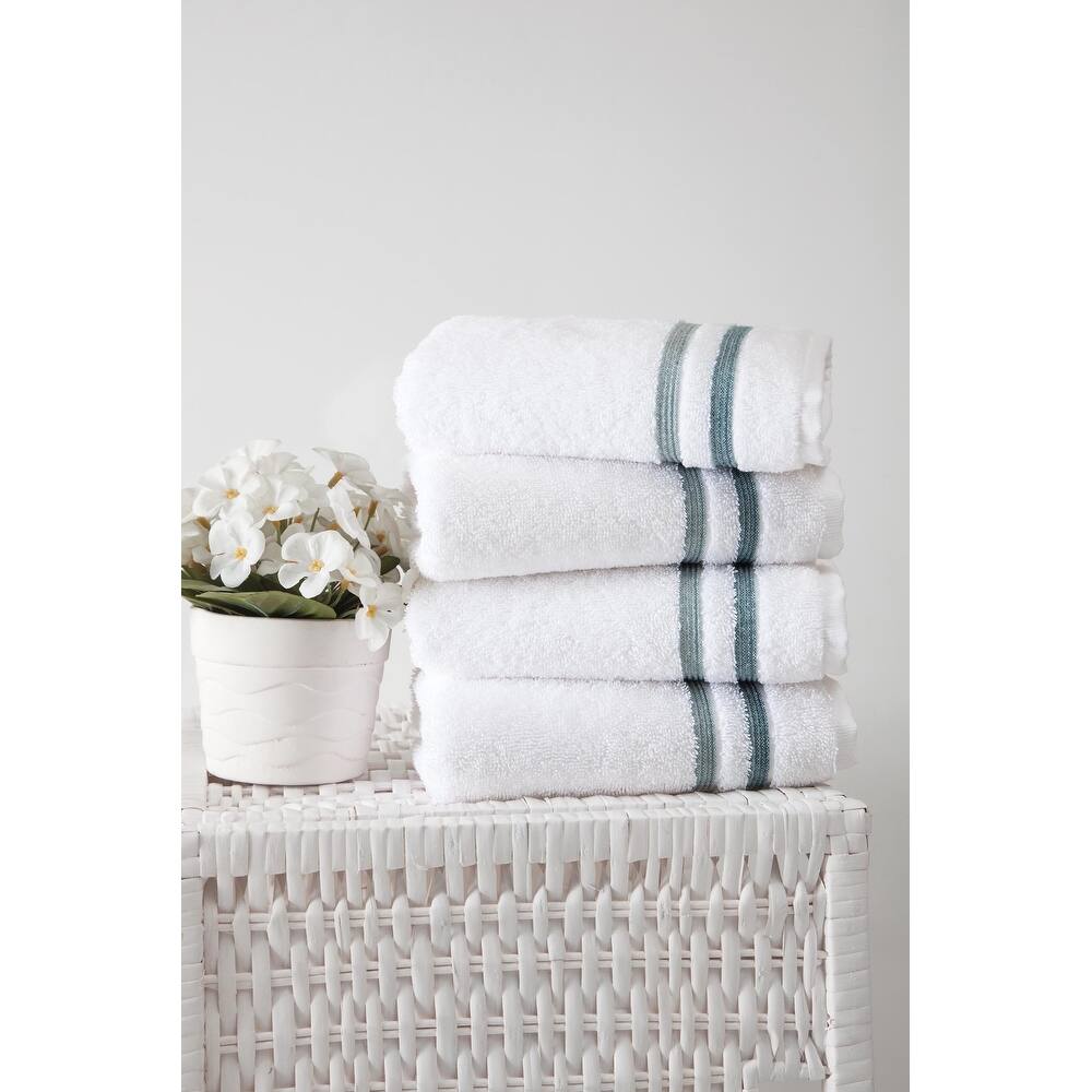 Ozan Premium Home 100% Genuine Turkish Cotton Bedazzle Hand Towel(Set of 4)