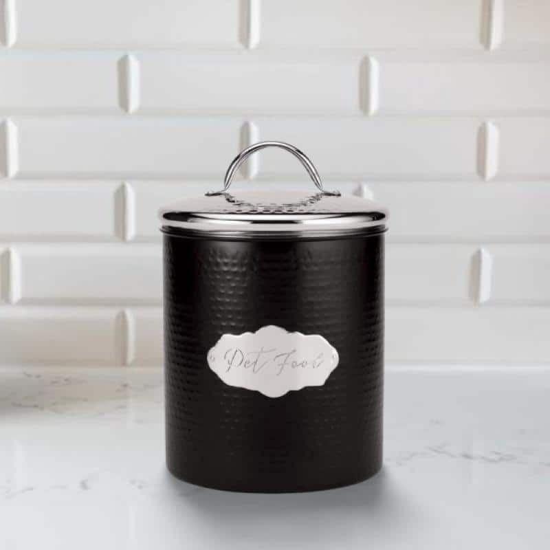 Amici Cavalier Metal Pet Food Storage Canister - 118 Oz